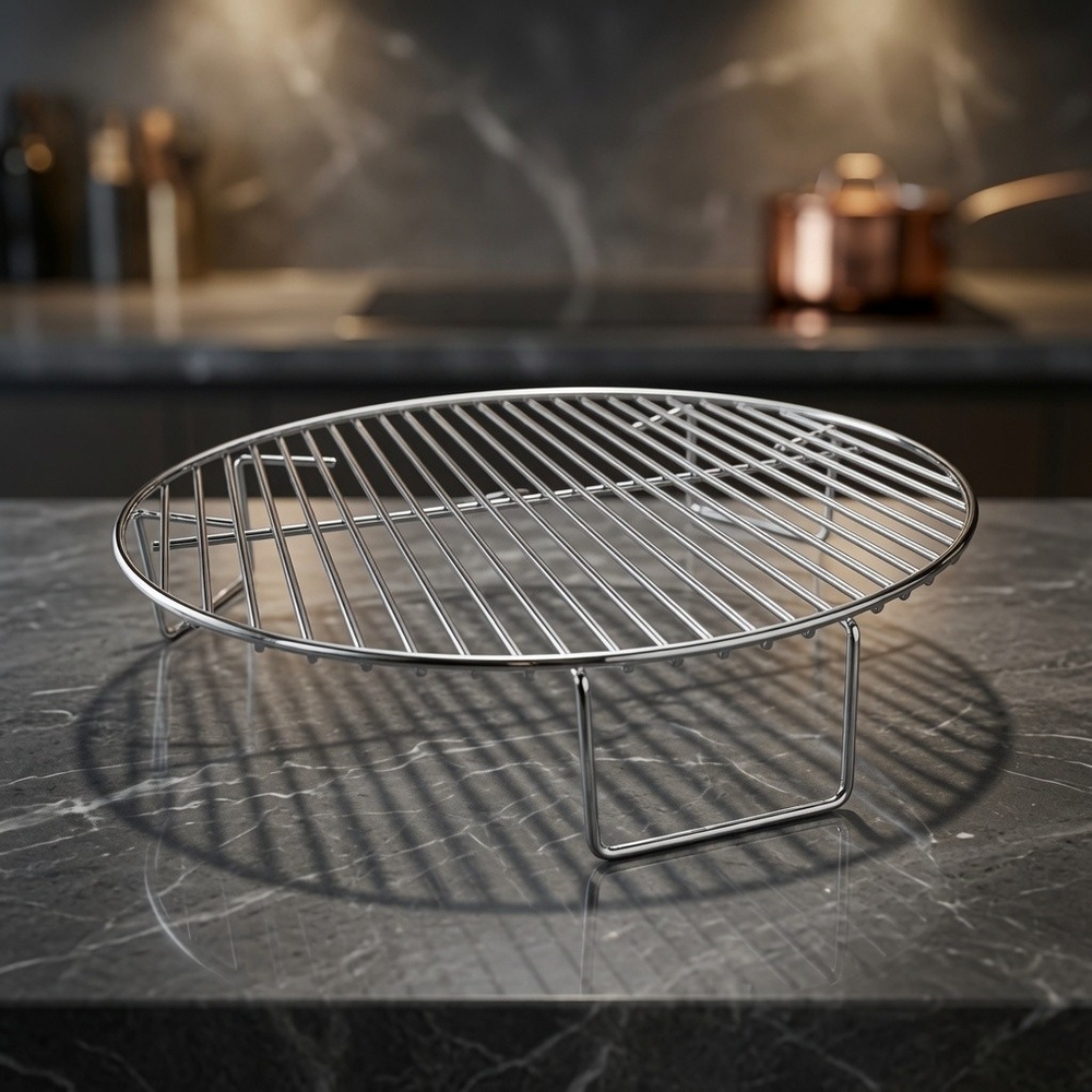 2" Stainless Steel Round Wire Cooking Rack Elevated Grill Grate 11" Diameter - Picture 2 of 3
